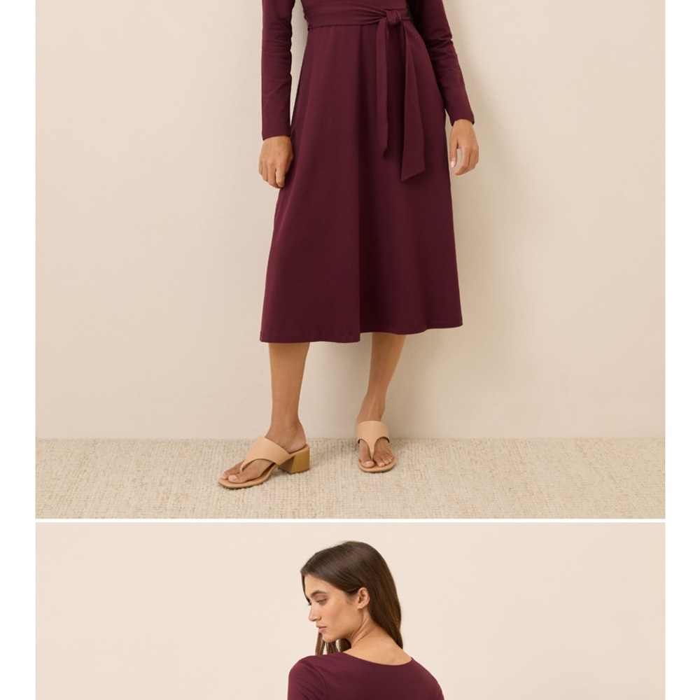 Organic Fit & Flare Wrap Dress - PACT